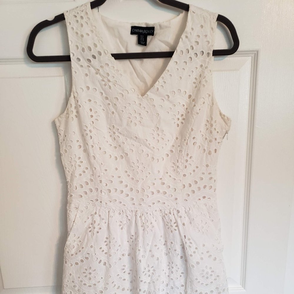 White Cynthia Rowley Eyelet Dress